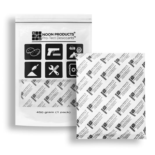 Large Storage Silica Packet (Single) 450 Gram Desiccant Dehumidifier Moisture Absorbing Pouches Conforms to MIL-D-3463E I & II Absorbents. Perfect for Gun Storage, SAFES, Tools, Food Storage and More